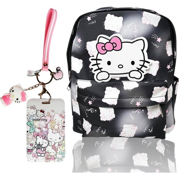 Kawaii Cute Cartoon Nylon Mini Backpack with Card Holder for Women and Teens - Picture 1 of 7